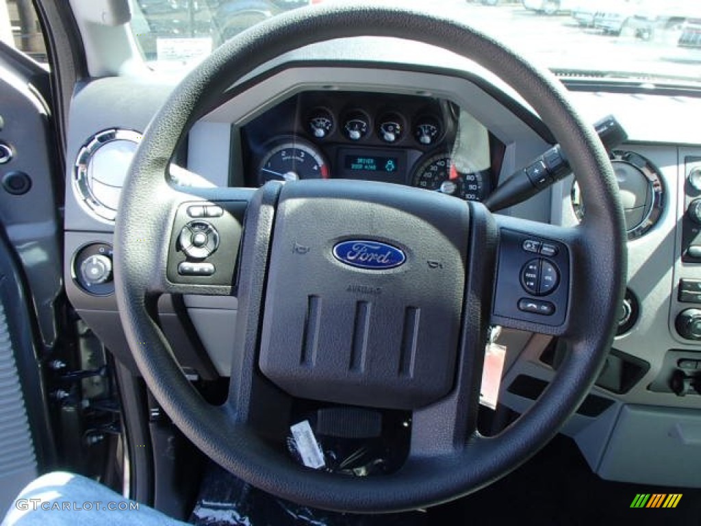 2013 Ford F250 Super Duty XLT SuperCab 4x4 Steel Steering Wheel Photo #80095255