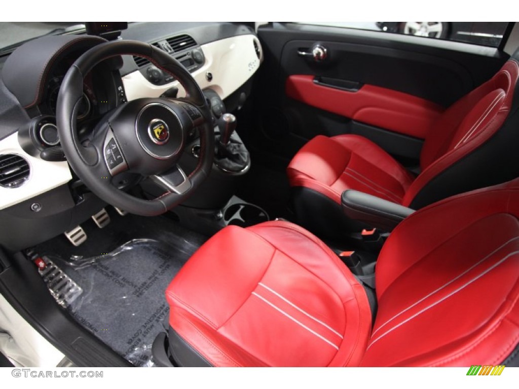 Abarth Nero/Rosso/Nero (Black/Red/Black) Interior 2013 Fiat 500 Abarth Photo #80095767