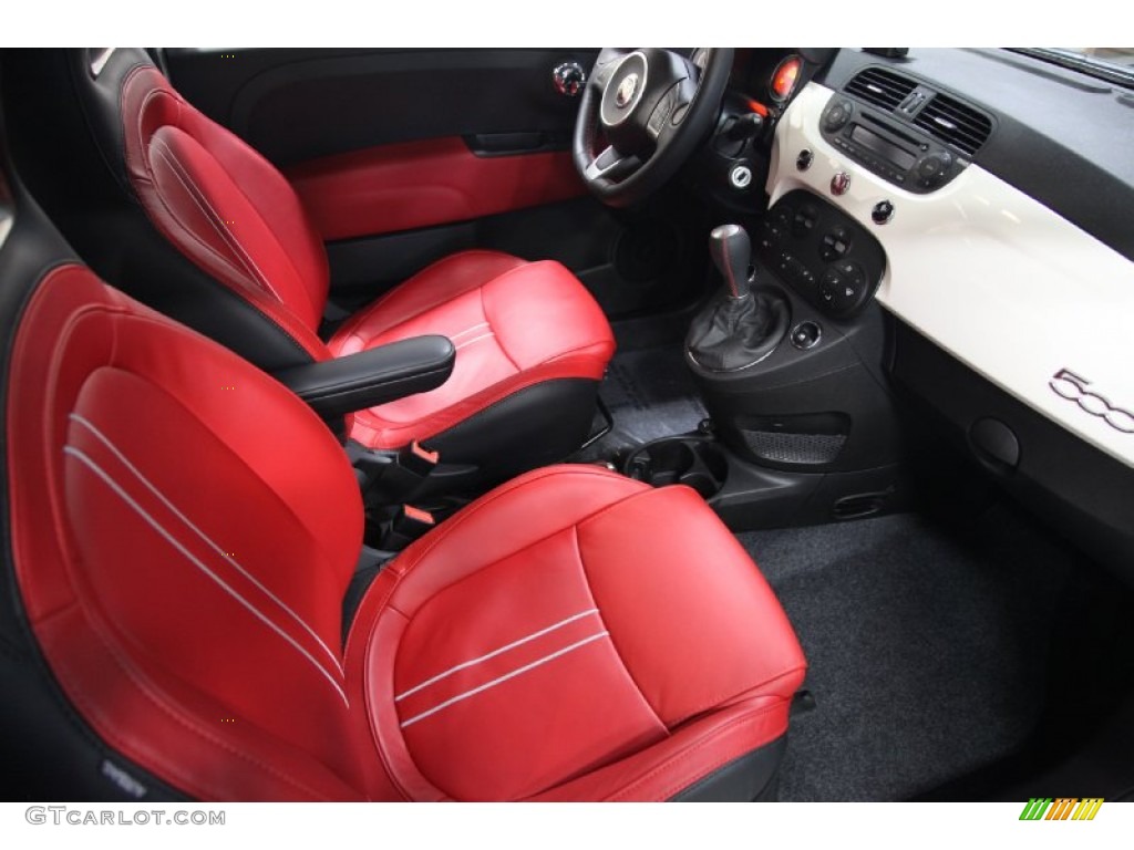Abarth Nero/Rosso/Nero (Black/Red/Black) Interior 2013 Fiat 500 Abarth Photo #80095801