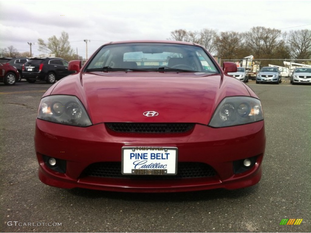 2006 Tiburon GT - Electric Red / Black/Red photo #2