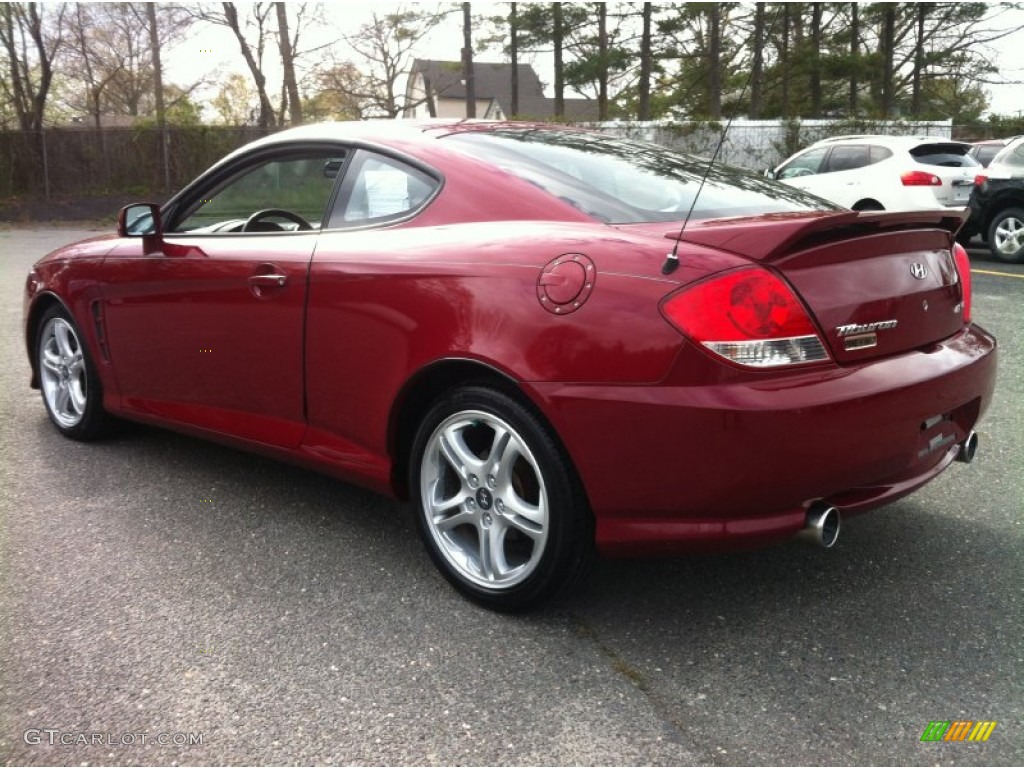 2006 Tiburon GT - Electric Red / Black/Red photo #5