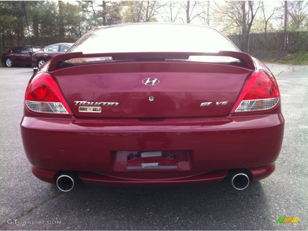 2006 Tiburon GT - Electric Red / Black/Red photo #6
