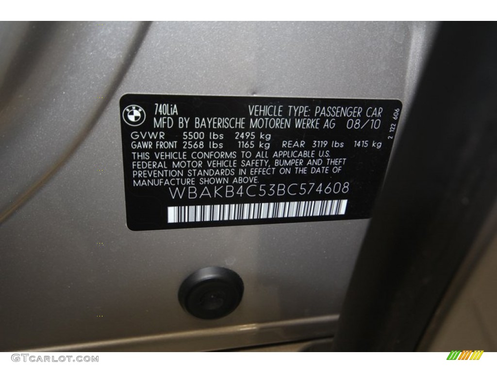 2011 7 Series 740Li Sedan - Cashmere Silver Metallic / Saddle/Black Nappa Leather photo #49