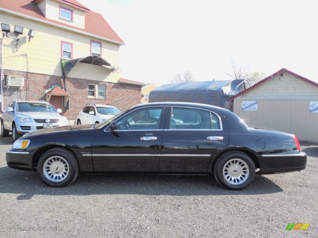 2001 Town Car Cartier - Black Clearcoat / Light Graphite photo #7