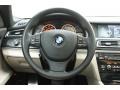 Oyster/Black 2011 BMW 7 Series 750Li Sedan Steering Wheel