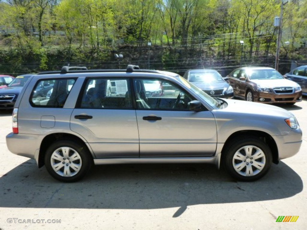 2008 Forester 2.5 X - Steel Silver Metallic / Graphite Gray photo #5