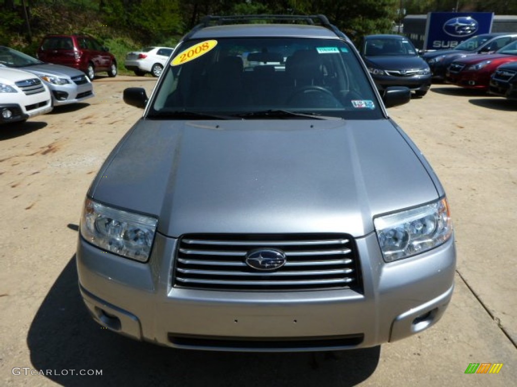 2008 Forester 2.5 X - Steel Silver Metallic / Graphite Gray photo #7