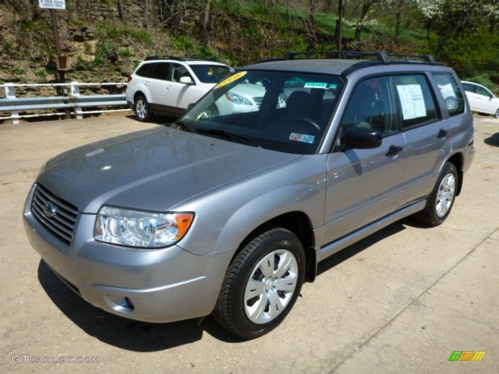 2008 Forester 2.5 X - Steel Silver Metallic / Graphite Gray photo #8