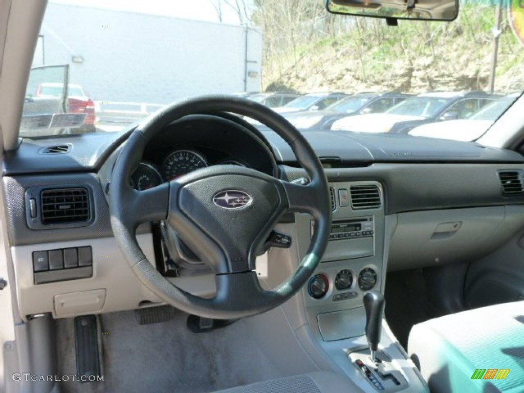 2008 Forester 2.5 X - Steel Silver Metallic / Graphite Gray photo #12