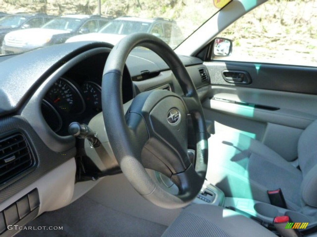 2008 Forester 2.5 X - Steel Silver Metallic / Graphite Gray photo #15