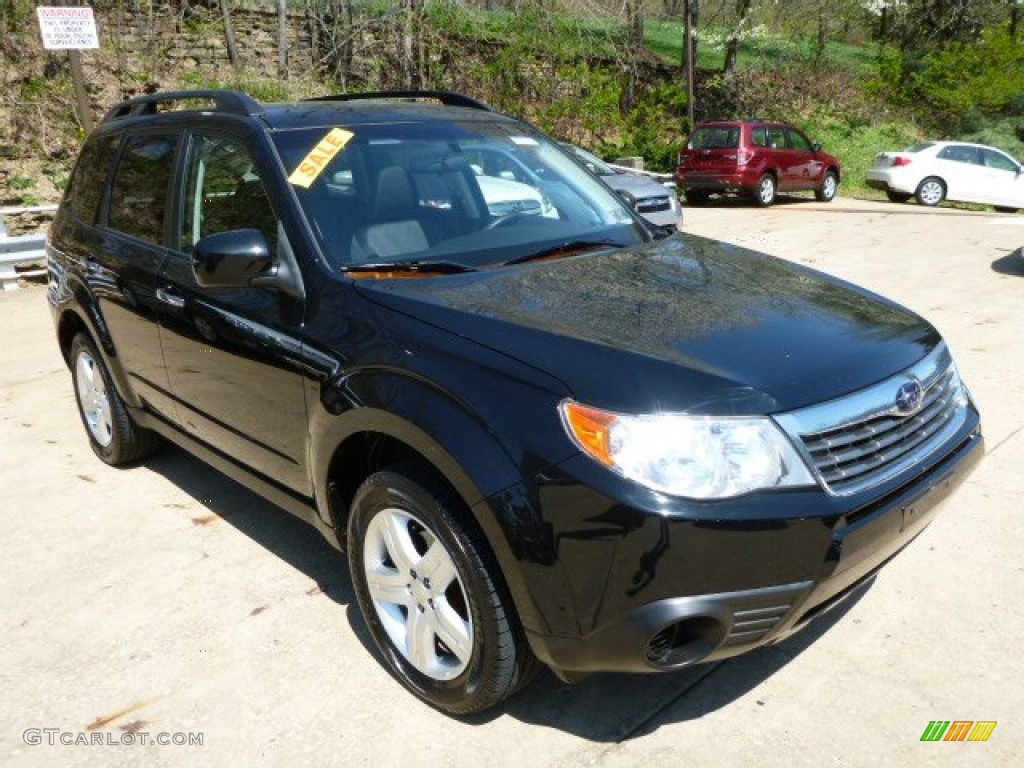 2010 Forester 2.5 X Premium - Obsidian Black Pearl / Platinum photo #6