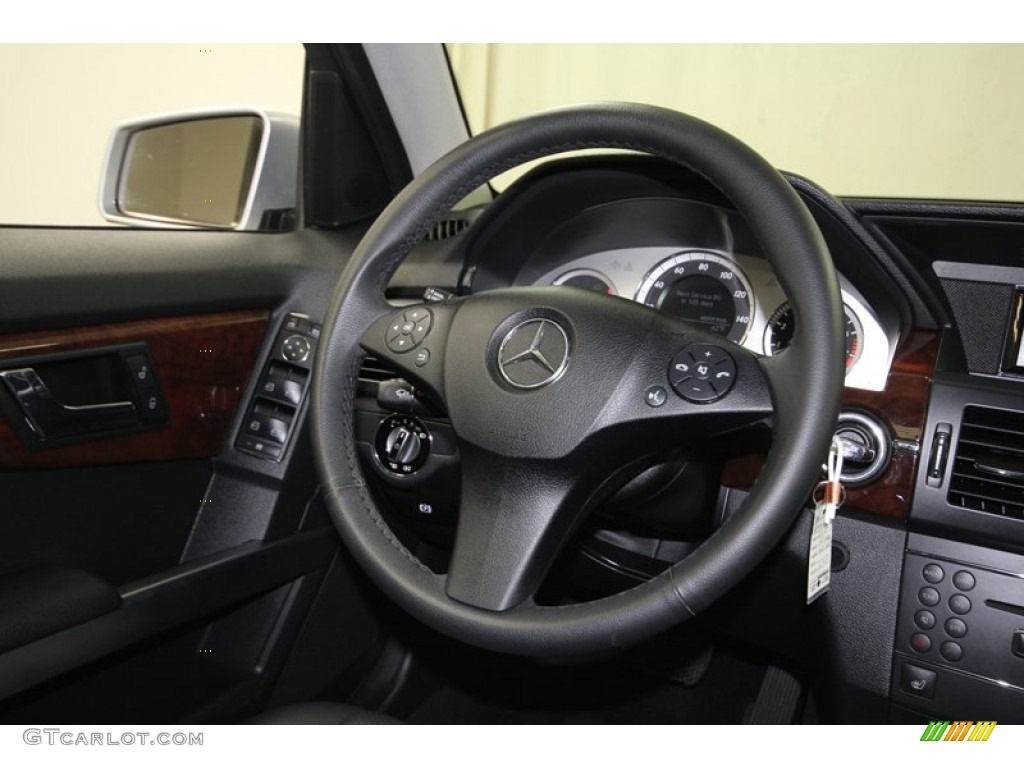2010 Mercedes-Benz GLK 350 Black Steering Wheel Photo #80099249