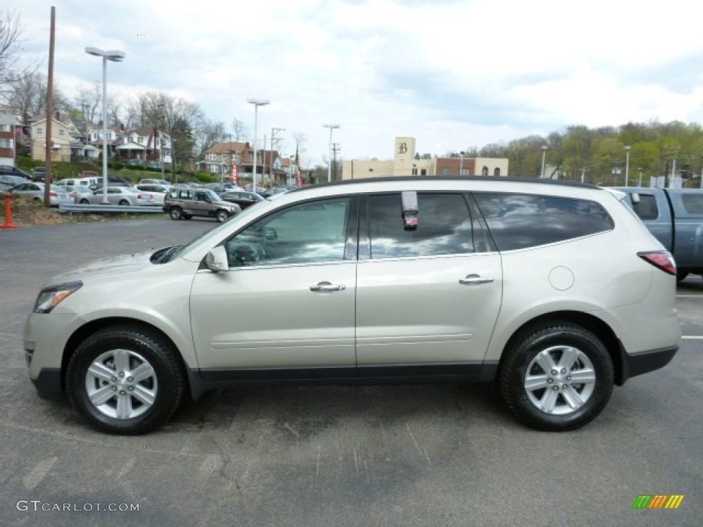 Champagne Silver Metallic 2013 Chevrolet Traverse LT AWD Exterior Photo #80102397