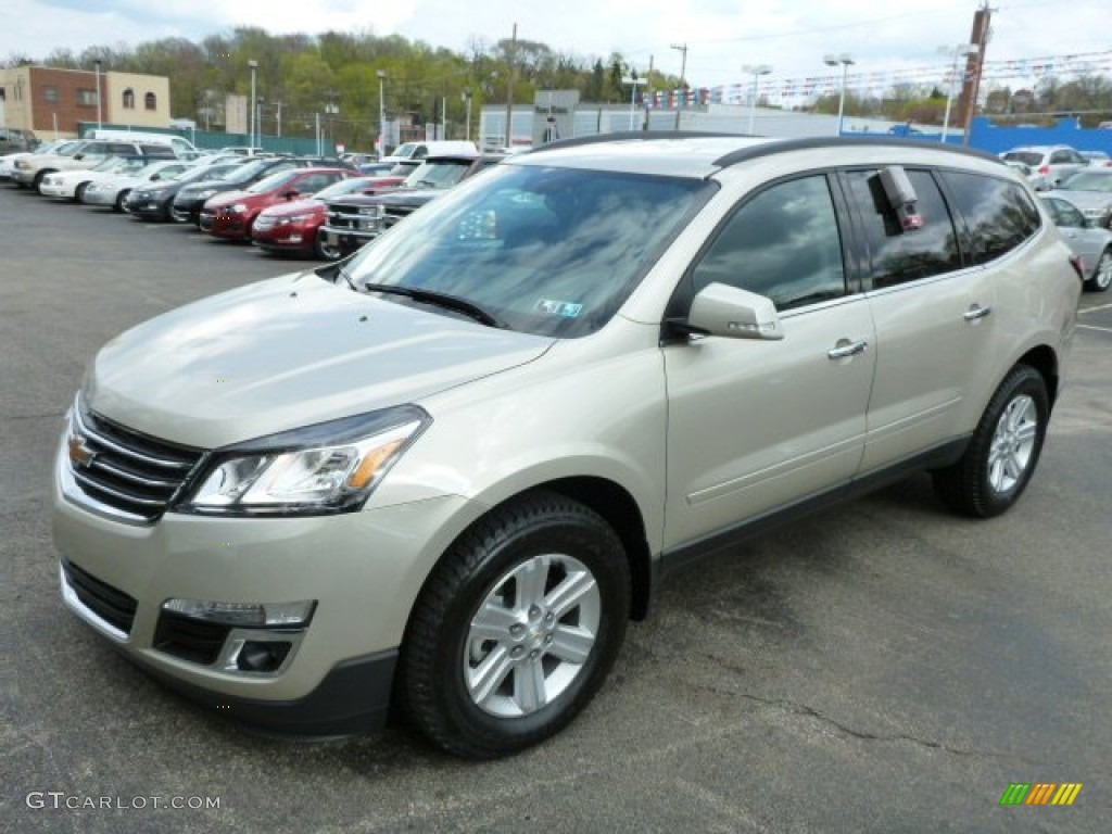 Champagne Silver Metallic 2013 Chevrolet Traverse LT AWD Exterior Photo #80102416