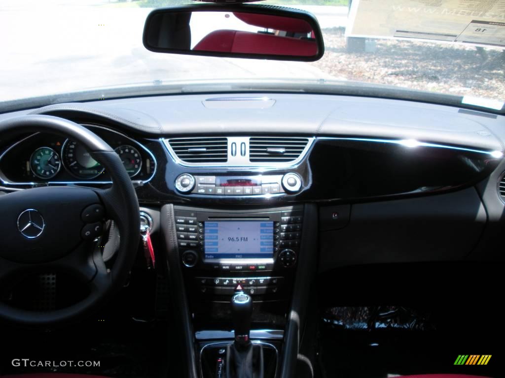 2008 CLS 63 AMG - designo Platinum Black Metallic / Sunset Red photo #19