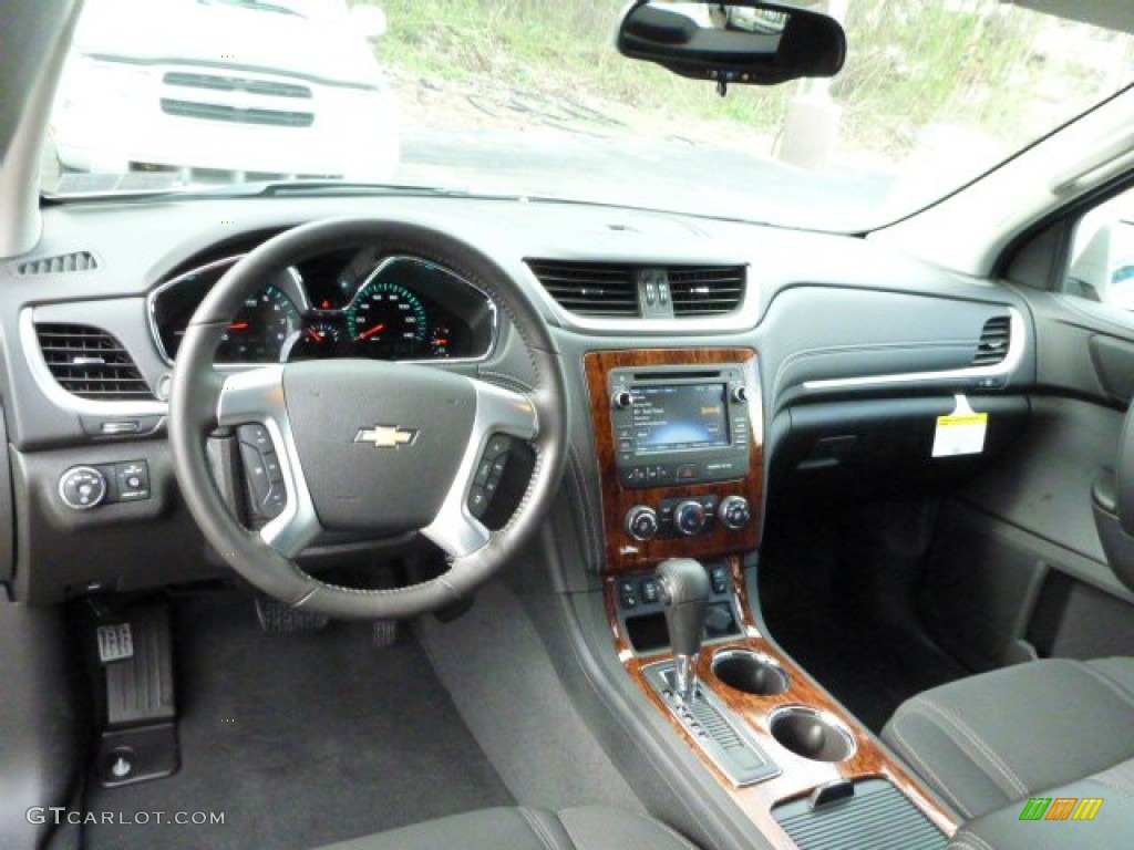 2013 Chevrolet Traverse LT AWD Ebony Dashboard Photo #80102494