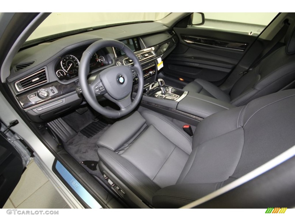 Black Interior 2013 BMW 7 Series 740i Sedan Photo #80102902