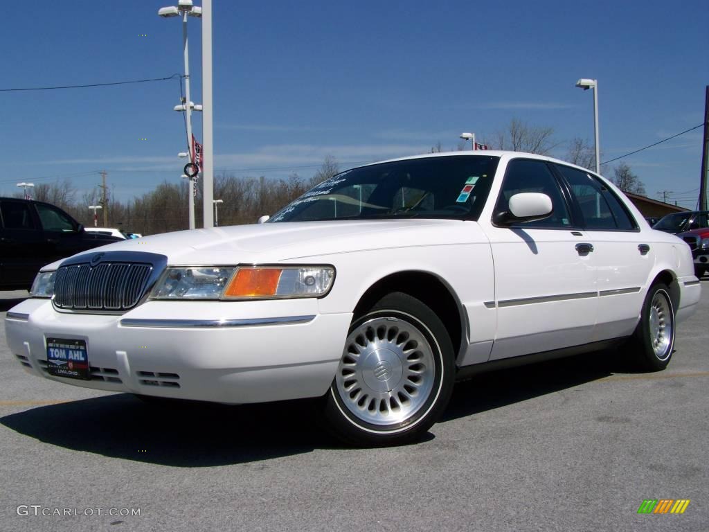 2002 Grand Marquis LS - Vibrant White / Deep Slate Blue photo #1