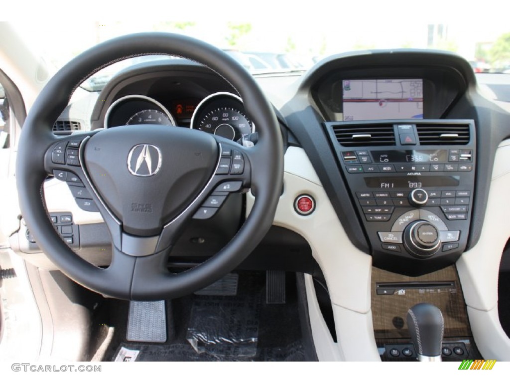 2013 ZDX SH-AWD - Aspen White Pearl / Seacoast photo #23