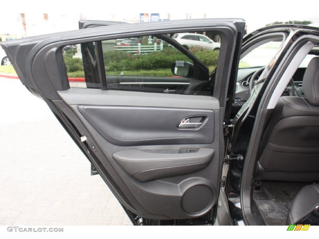 2013 Acura ZDX SH-AWD Ebony Door Panel Photo #80106130
