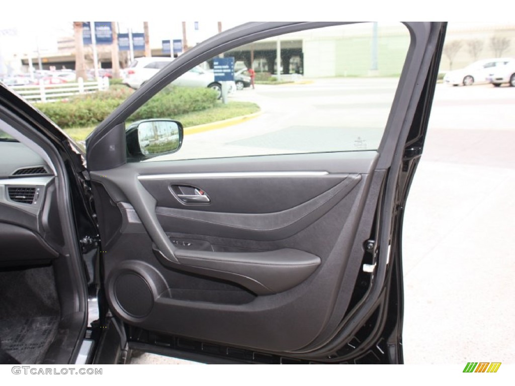 2013 Acura ZDX SH-AWD Ebony Door Panel Photo #80106193
