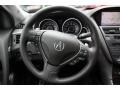 2013 Acura ZDX Ebony Interior Steering Wheel Photo