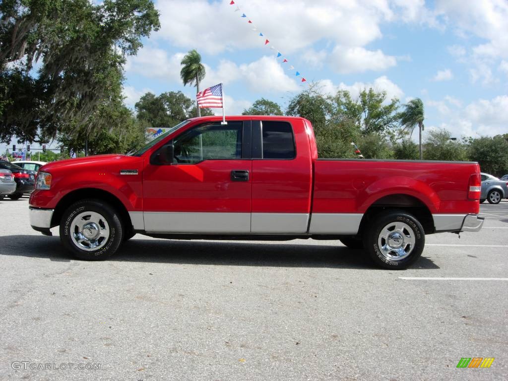 2006 F150 XLT SuperCab - Bright Red / Medium Flint photo #2