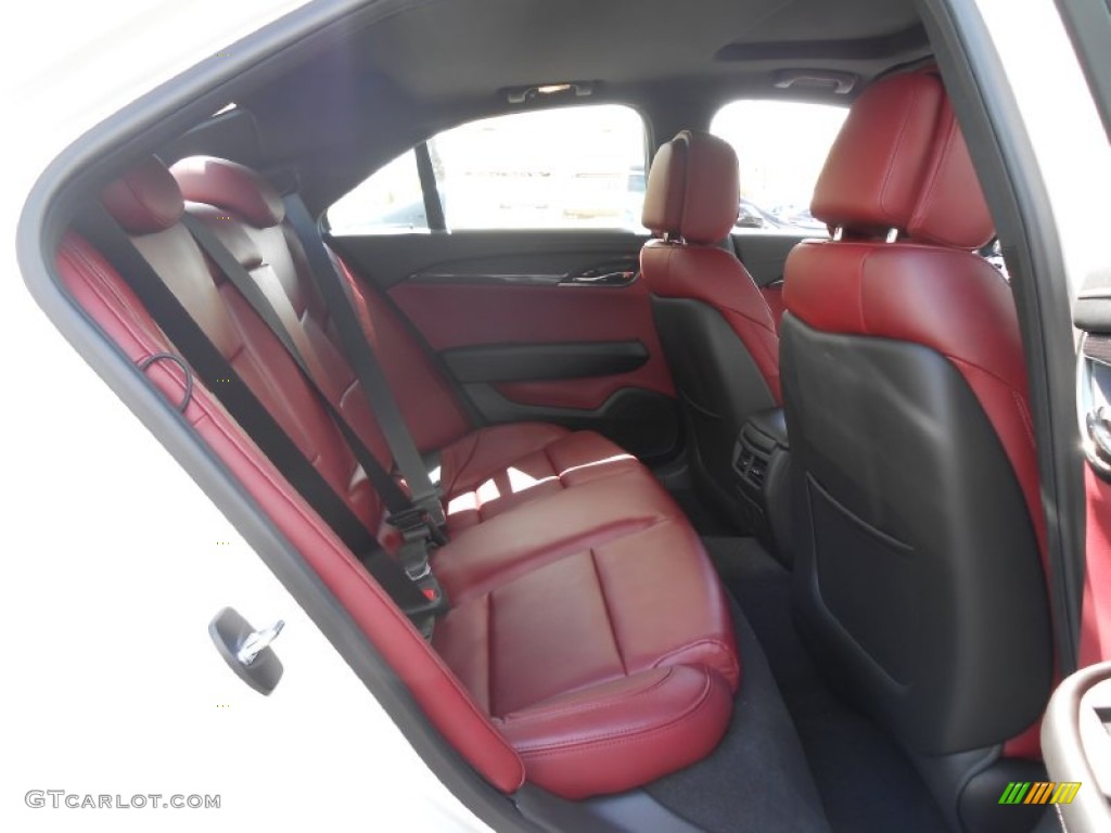 Morello Red/Jet Black Accents Interior 2013 Cadillac ATS 2.0L Turbo Luxury AWD Photo #80107555