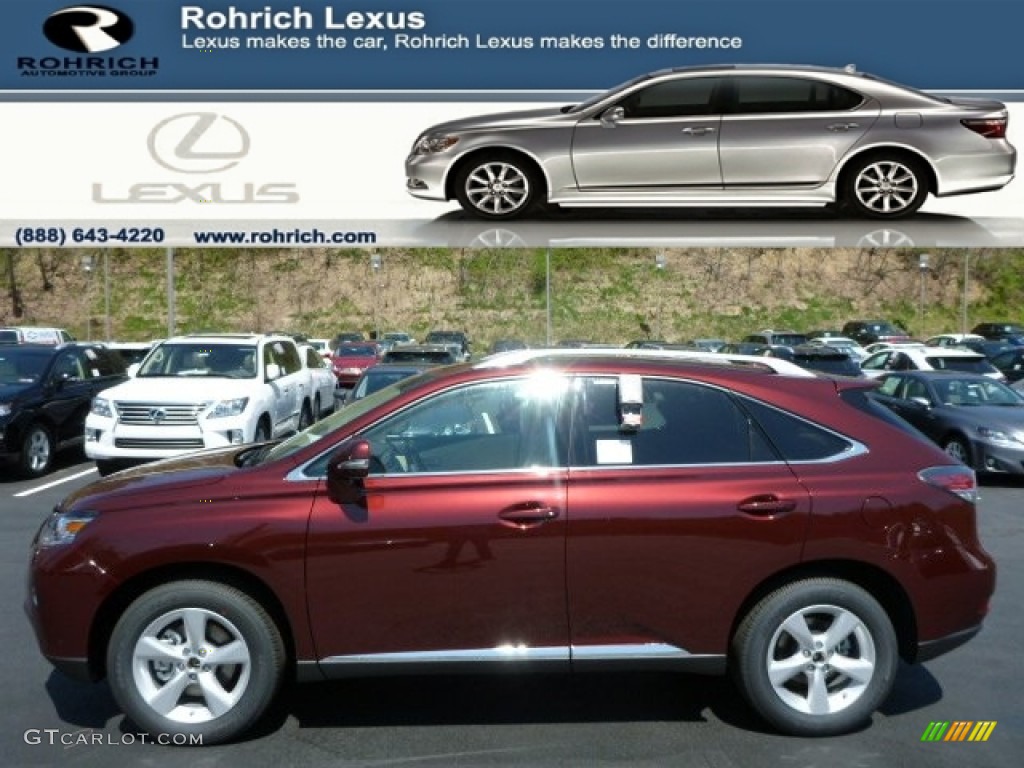 2013 RX 350 AWD - Claret Red Mica / Parchment/Espresso Birds Eye Maple photo #1