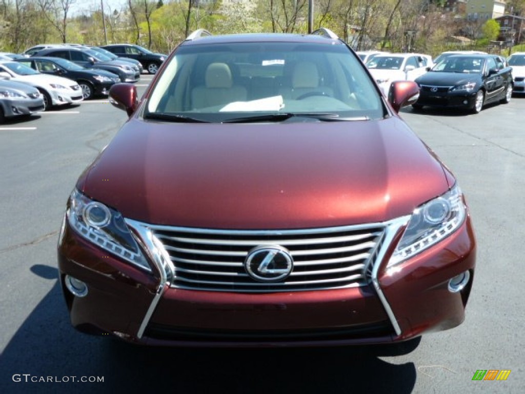 2013 RX 350 AWD - Claret Red Mica / Parchment/Espresso Birds Eye Maple photo #7