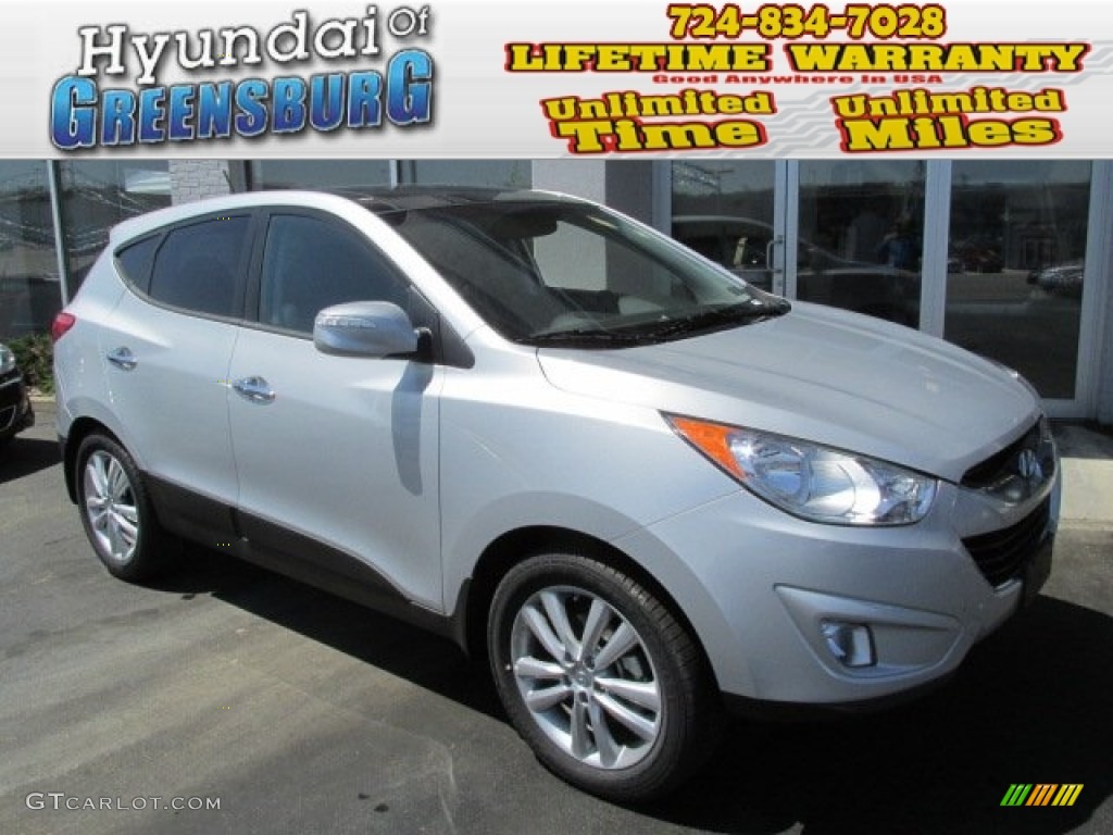 2013 Tucson Limited AWD - Diamond Silver / Black photo #1