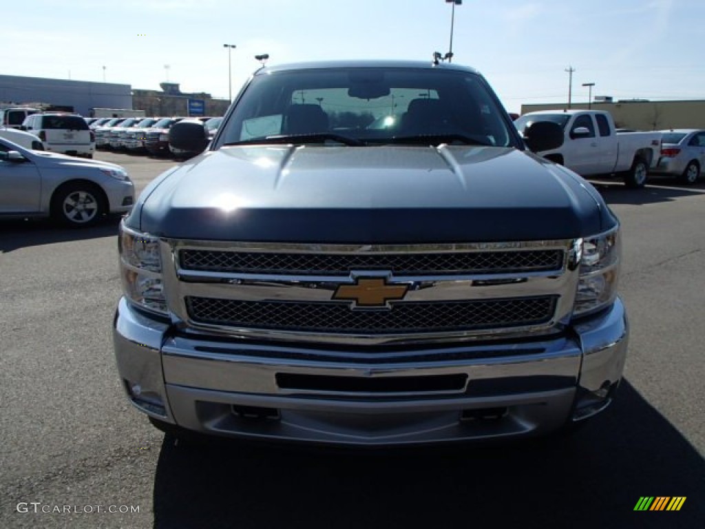 2013 Silverado 1500 LT Extended Cab 4x4 - Blue Granite Metallic / Ebony photo #3