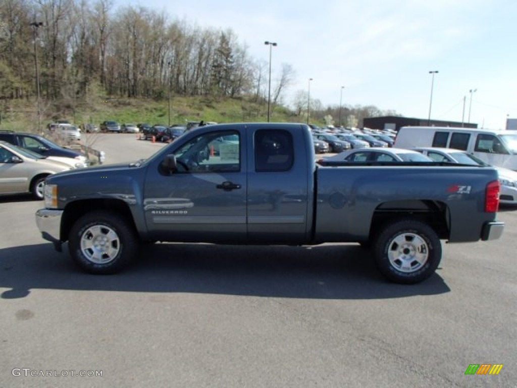 2013 Silverado 1500 LT Extended Cab 4x4 - Blue Granite Metallic / Ebony photo #5