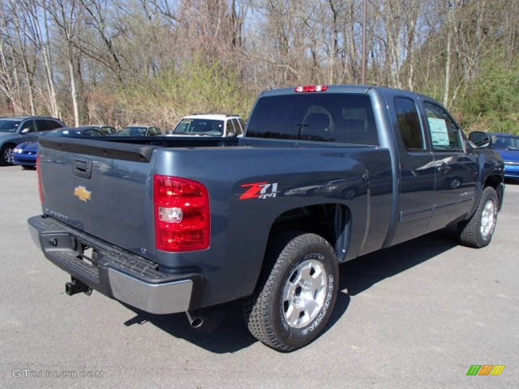 2013 Silverado 1500 LT Extended Cab 4x4 - Blue Granite Metallic / Ebony photo #8