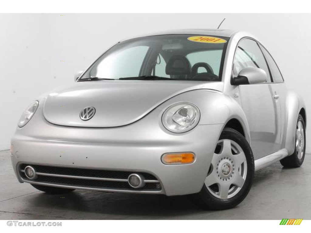 2001 New Beetle GLS Coupe - Silver Arrow Metallic / Black photo #2
