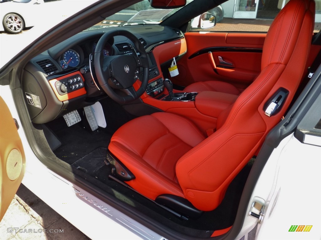 Rosso Corallo Interior 2013 Maserati GranTurismo Sport Coupe Photo #80113226