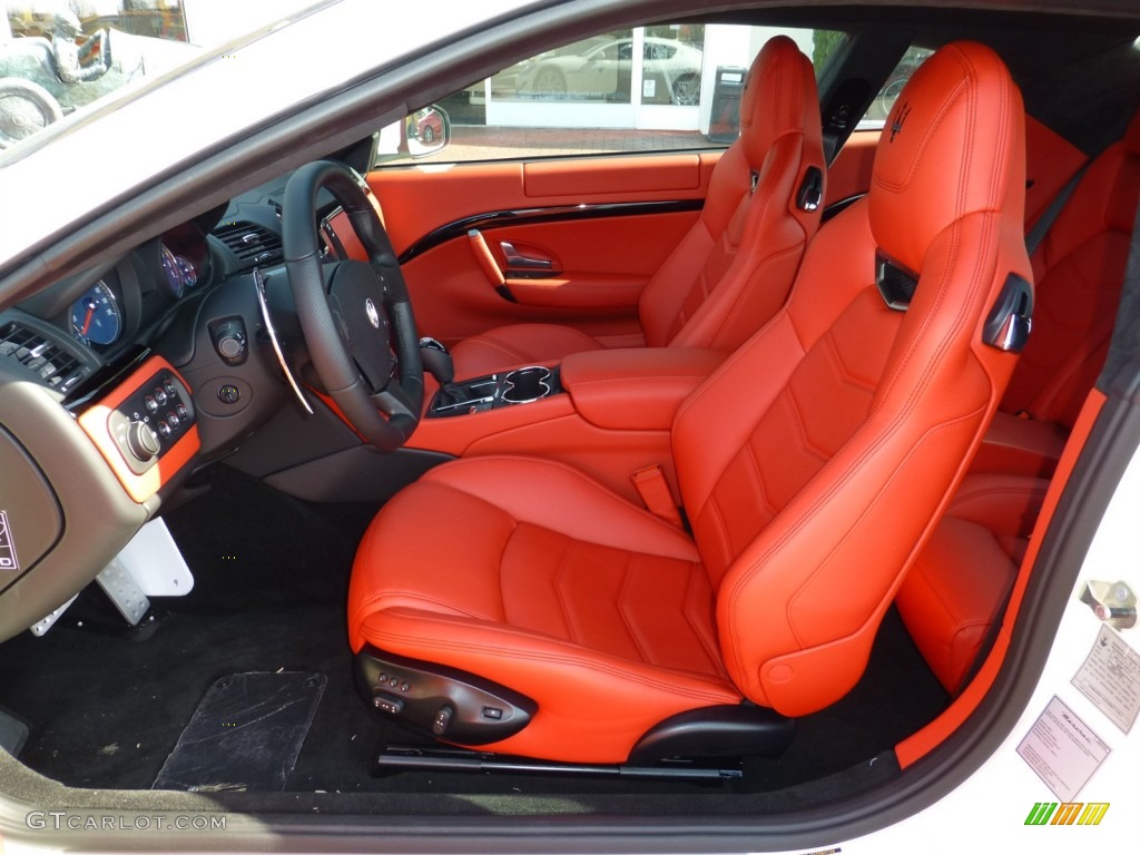 Rosso Corallo Interior 2013 Maserati GranTurismo Sport Coupe Photo #80113244