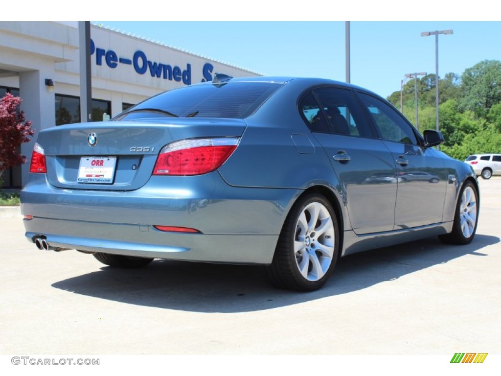 2010 5 Series 535i Sedan - Neptune Blue Metallic / Cream Beige photo #4