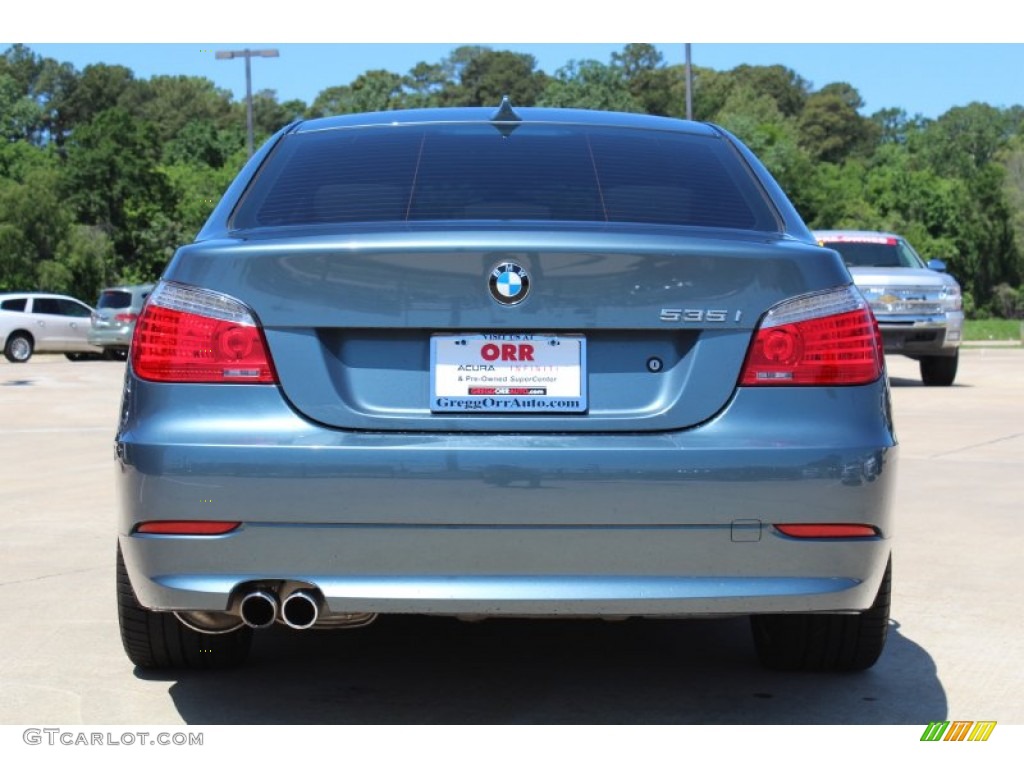 2010 5 Series 535i Sedan - Neptune Blue Metallic / Cream Beige photo #8