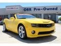 Rally Yellow 2012 Chevrolet Camaro SS/RS Convertible