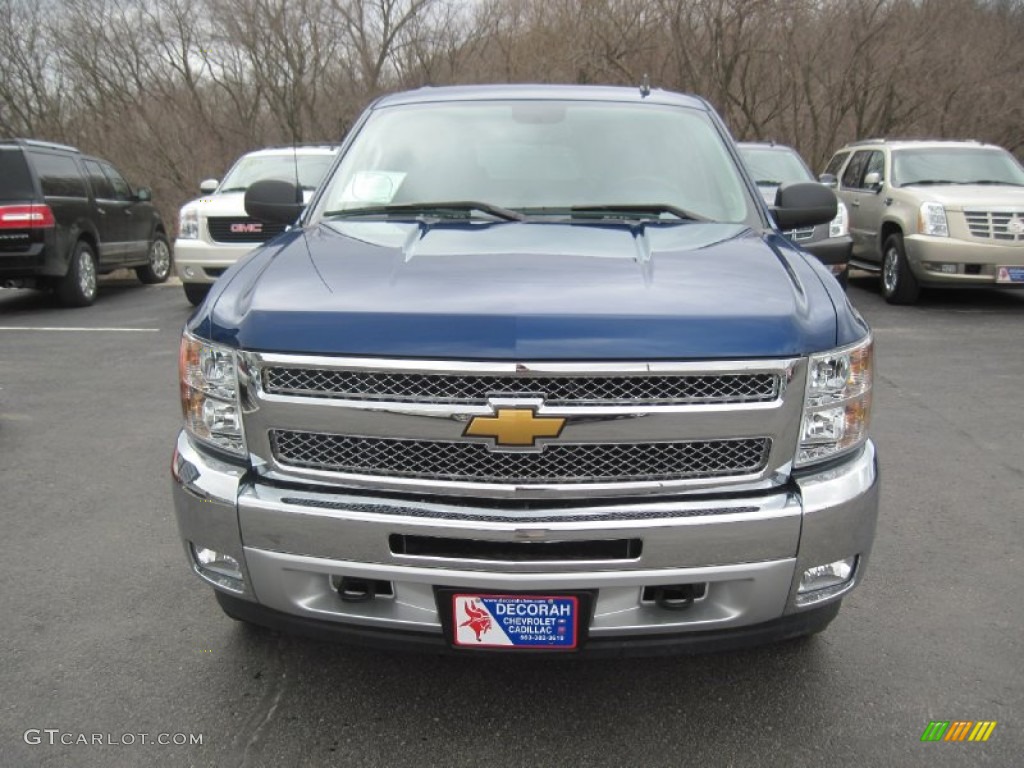 2013 Silverado 1500 LT Crew Cab 4x4 - Blue Topaz Metallic / Ebony photo #2