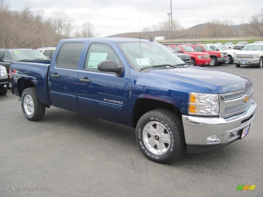 2013 Silverado 1500 LT Crew Cab 4x4 - Blue Topaz Metallic / Ebony photo #3