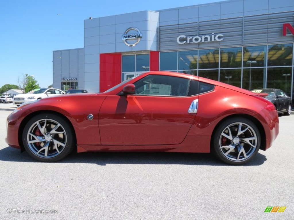 2013 370Z Sport Coupe - Magma Red / Black photo #2
