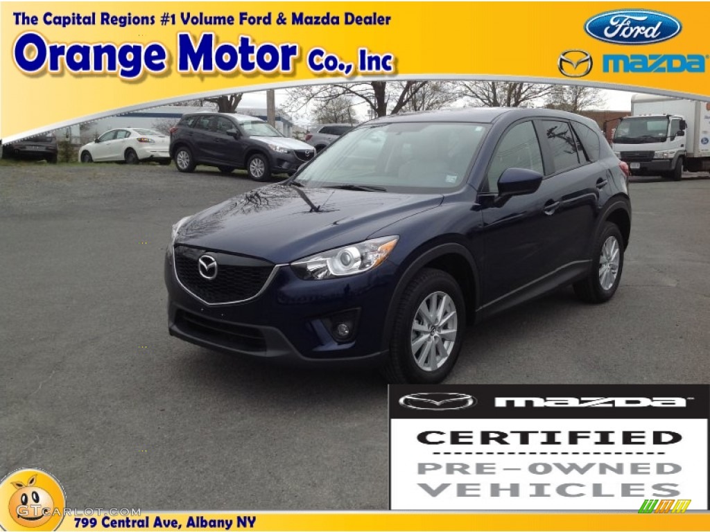 2013 CX-5 Touring AWD - Stormy Blue Mica / Sand photo #1