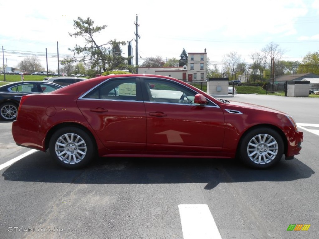 2013 CTS 4 3.0 AWD Sedan - Crystal Red Tintcoat / Cashmere/Cocoa photo #4