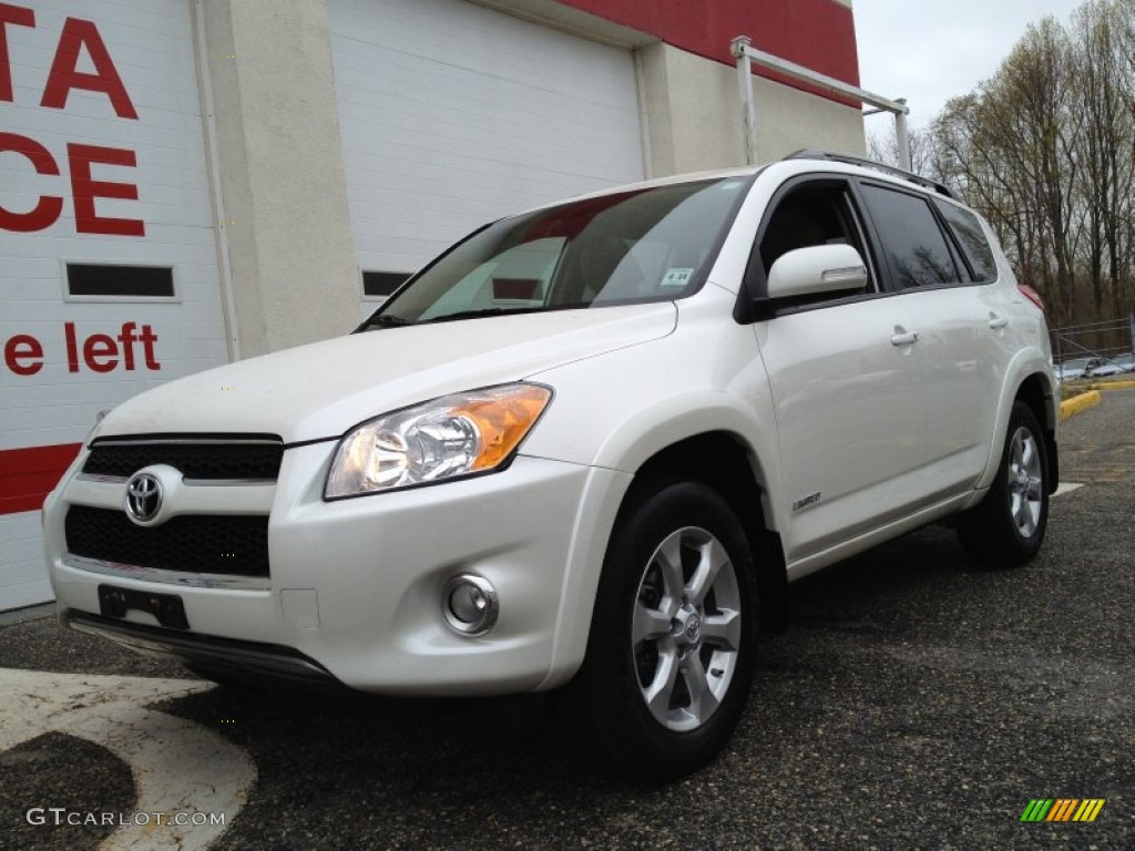 2010 RAV4 Limited 4WD - Blizzard White Pearl / Sand Beige photo #1