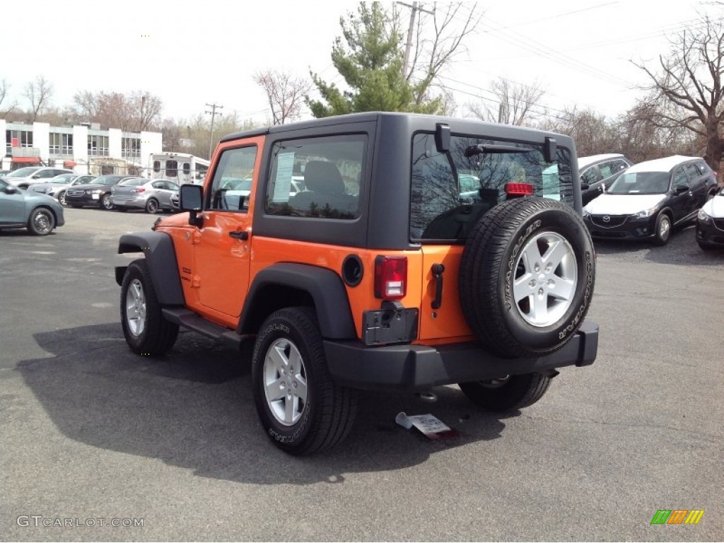 2012 Wrangler Sport S 4x4 - Crush Orange / Black photo #3