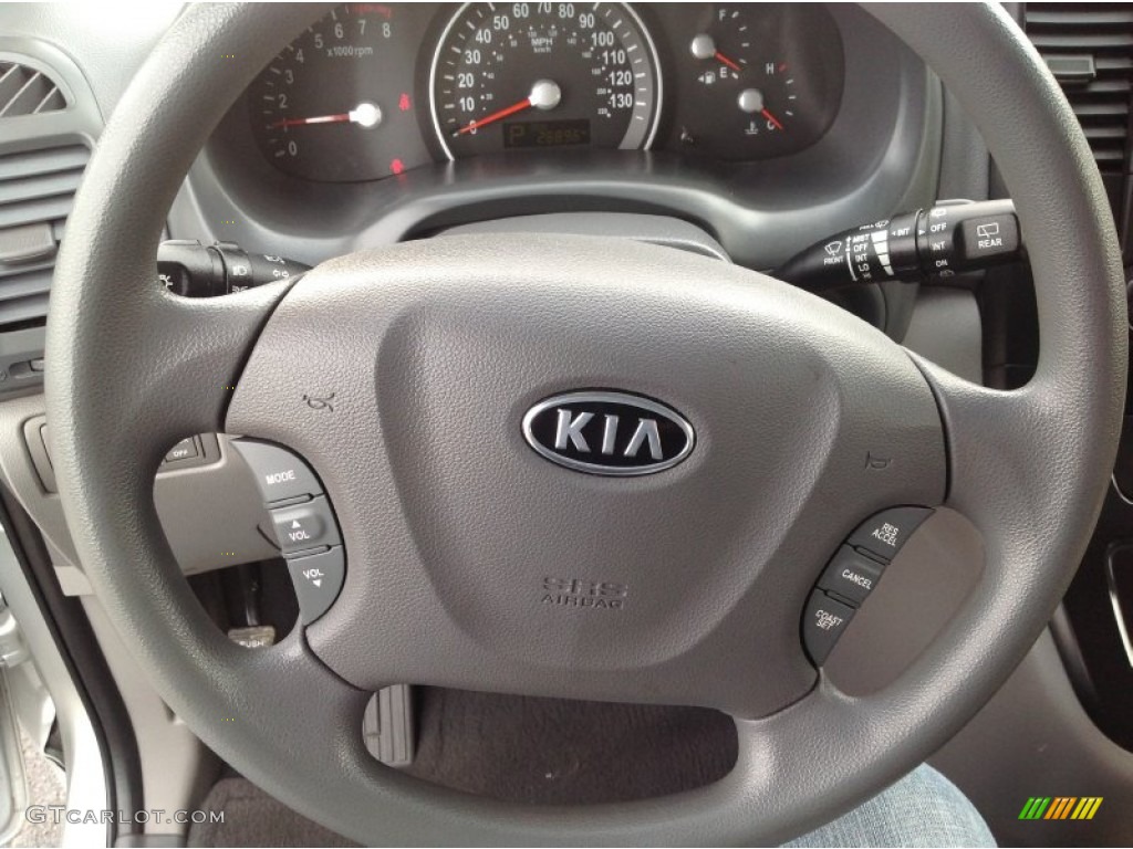 2012 Kia Sedona LX Gray Steering Wheel Photo #80124105