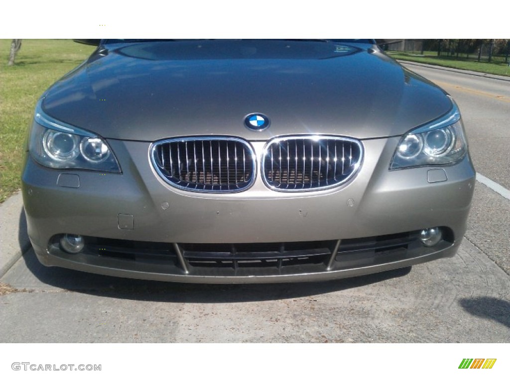 2005 5 Series 545i Sedan - Amethyst Grey Metallic / Black photo #4