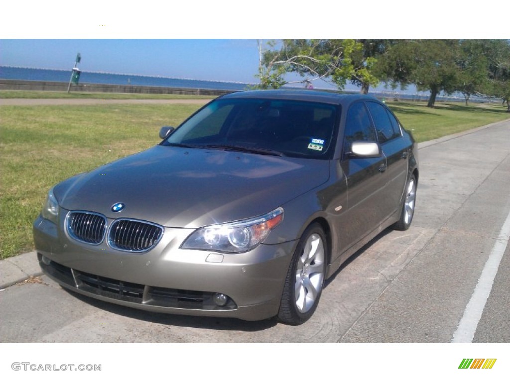 2005 5 Series 545i Sedan - Amethyst Grey Metallic / Black photo #5